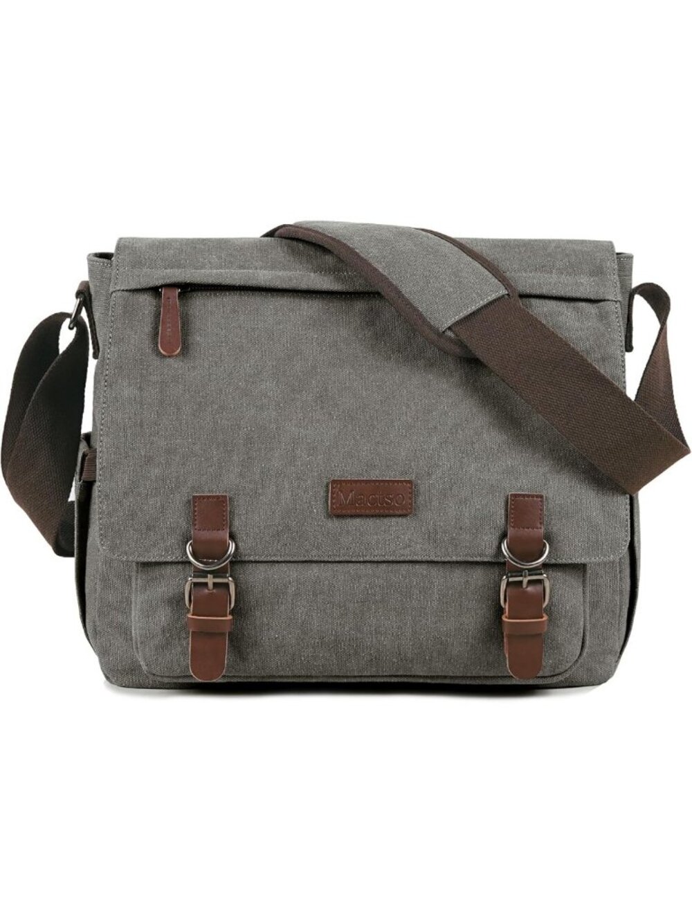 Vintage Canvas Messenger Bag for 15.6" Laptop, Large Travel Crossbody Purse